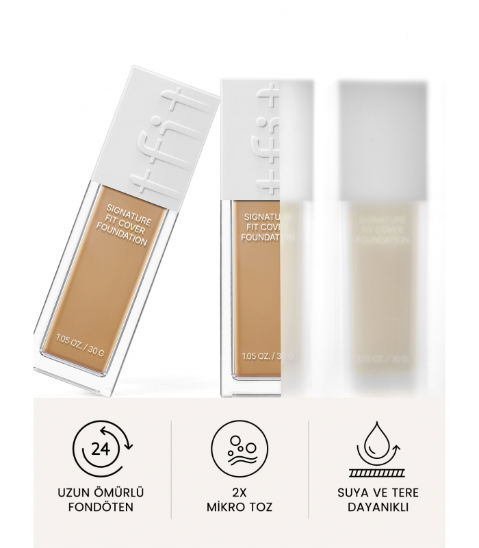 Tfit Fondöten | Signature Fit Cover Foundation W01 Vanılla 30 G Kusursuz Kapatıcılık