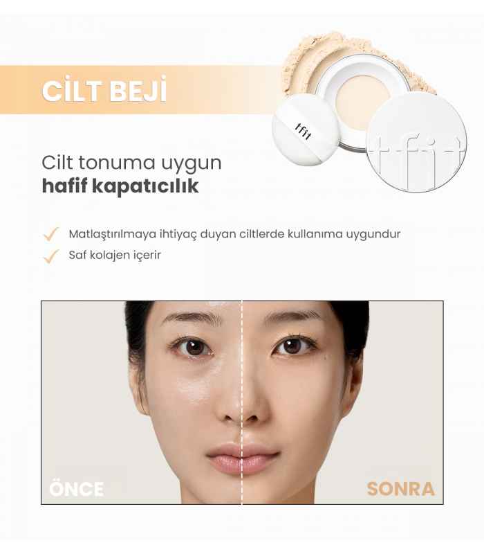 Tfit PUDRA | Translucent Set Finishing Powder 02 Beige 7G Transparan Pudra
